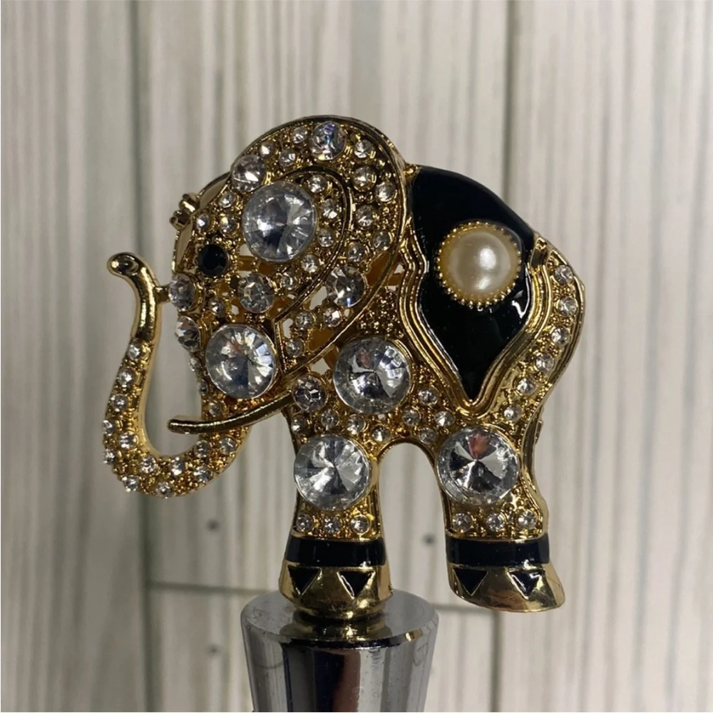 Jeweled Elephant Bottle Stopper